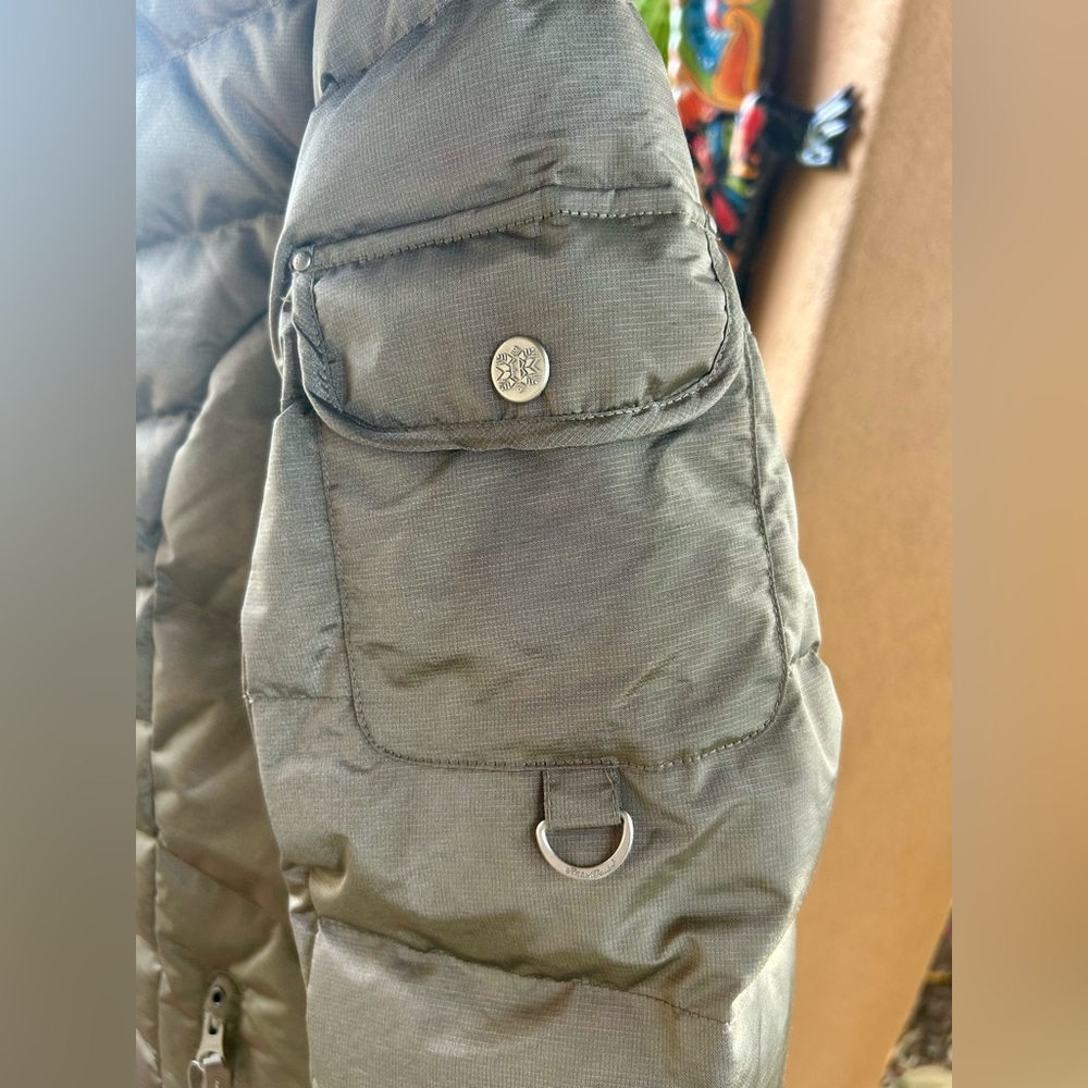 NWT EDDIE BAUER Sun Valley 650 Down Parka Jacket Fur Hood Taupe women’s Medium - Picture 6 of 15